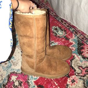 Tall chestnut Uggs size 9
